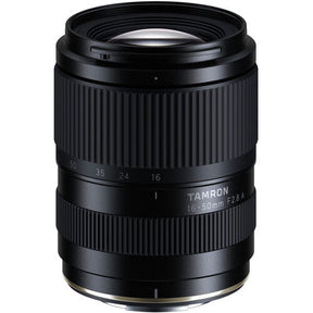 Tamron 16-50mm f/2.8 A zoom lens for Fujifilm X, black, with Tamron branding