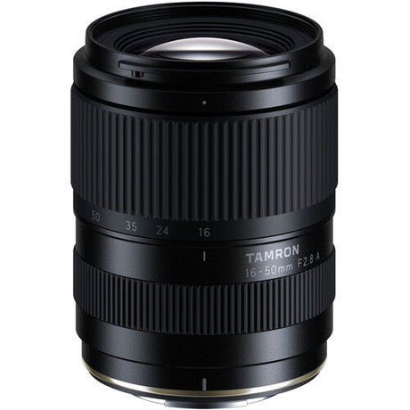 Tamron 16-50mm f/2.8 A zoom lens for Fujifilm X, black, with Tamron branding