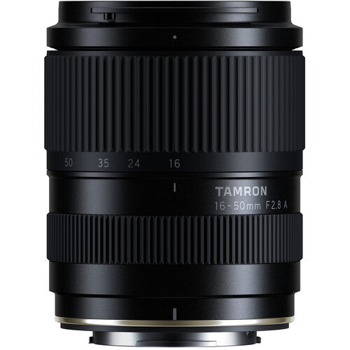 Tamron 16-50mm f/2.8 A zoom lens for Fujifilm X, black, with Tamron branding
