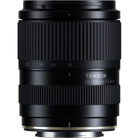 Tamron 16-50mm f/2.8 A zoom lens for Fujifilm X, black, with Tamron branding