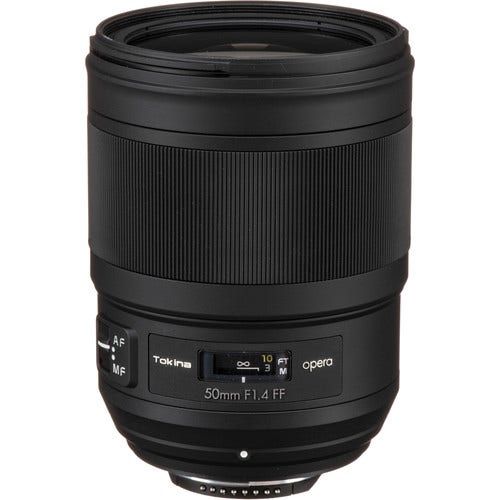 Tokina Opera 50mm f/1.4 FF lens, Nikon F mount