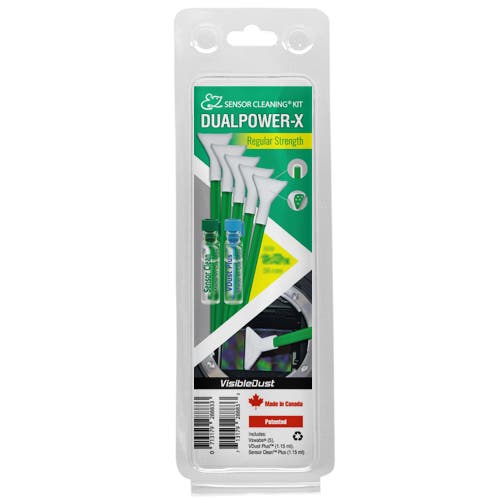 VisibleDust EZ Sensor Cleaning Kit DUALPOWER-X, regular strength, 1.6x Green Vswabs