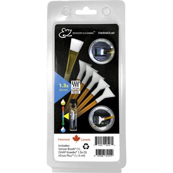 VisibleDust EZ Sensor Cleaning Kit PLUS with VDust Plus, Orange 1.3x Vswabs and brush