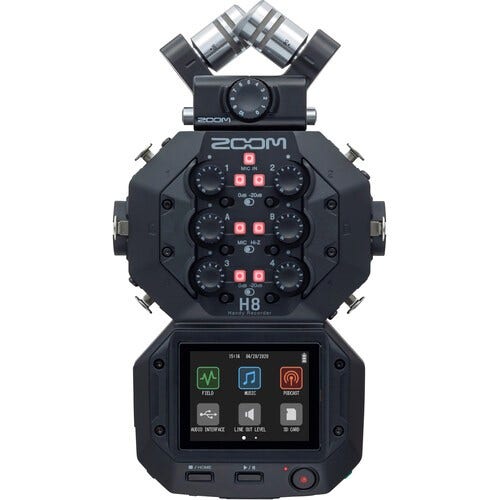 Zoom H8 handy audio recorder with PCH-8 protective case